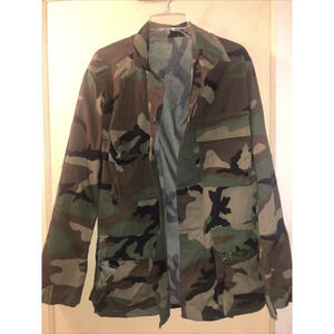 Vtg Military Combat Woodland Camo Small Size Jacket Regular 8415-01-084-1643